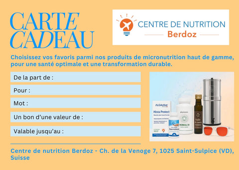 Carte-cadeau Centre Nutrition Berdoz